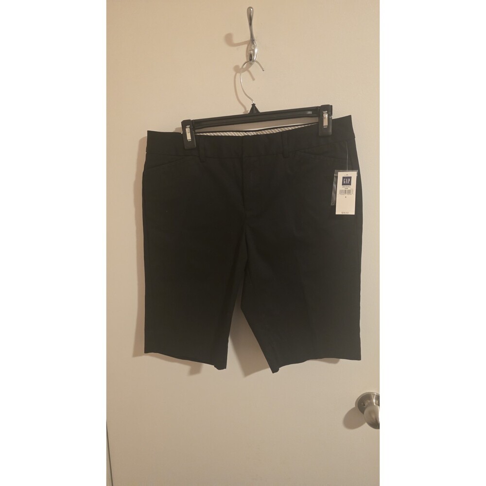 Gap Bermuda Shorts Womens Oversize 6  32" Waist Black Vacation Beach Resort